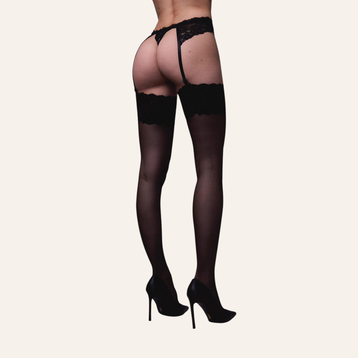 Bas lingerie Feel Me Christine 15 deniers portés silhouette élégante – Oh My God’Z