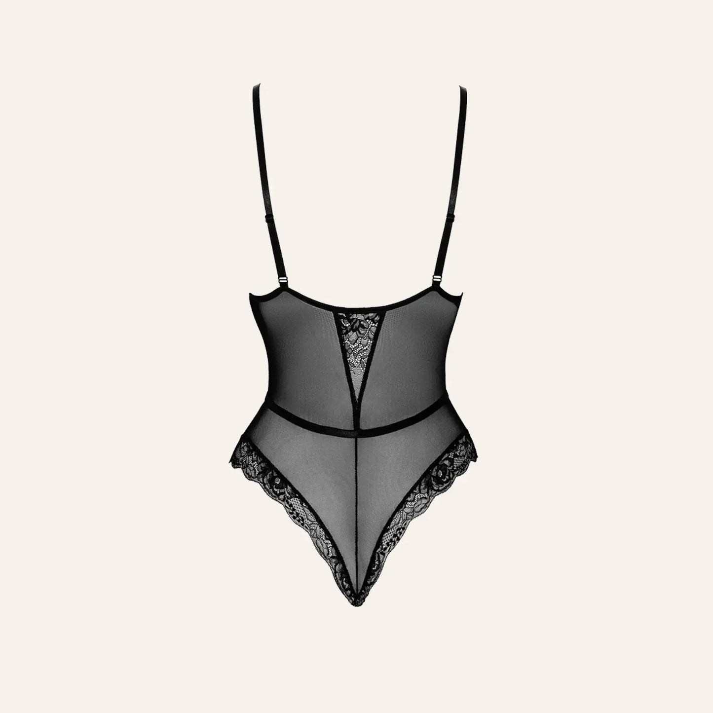 Le body First Kiss 248 de Kissable vu de dos, exposant sa coupe flatteuse et ses bretelles ajustables. Une exclusivité disponible chez Oh My God'Z pour sublimer vos soirées.
