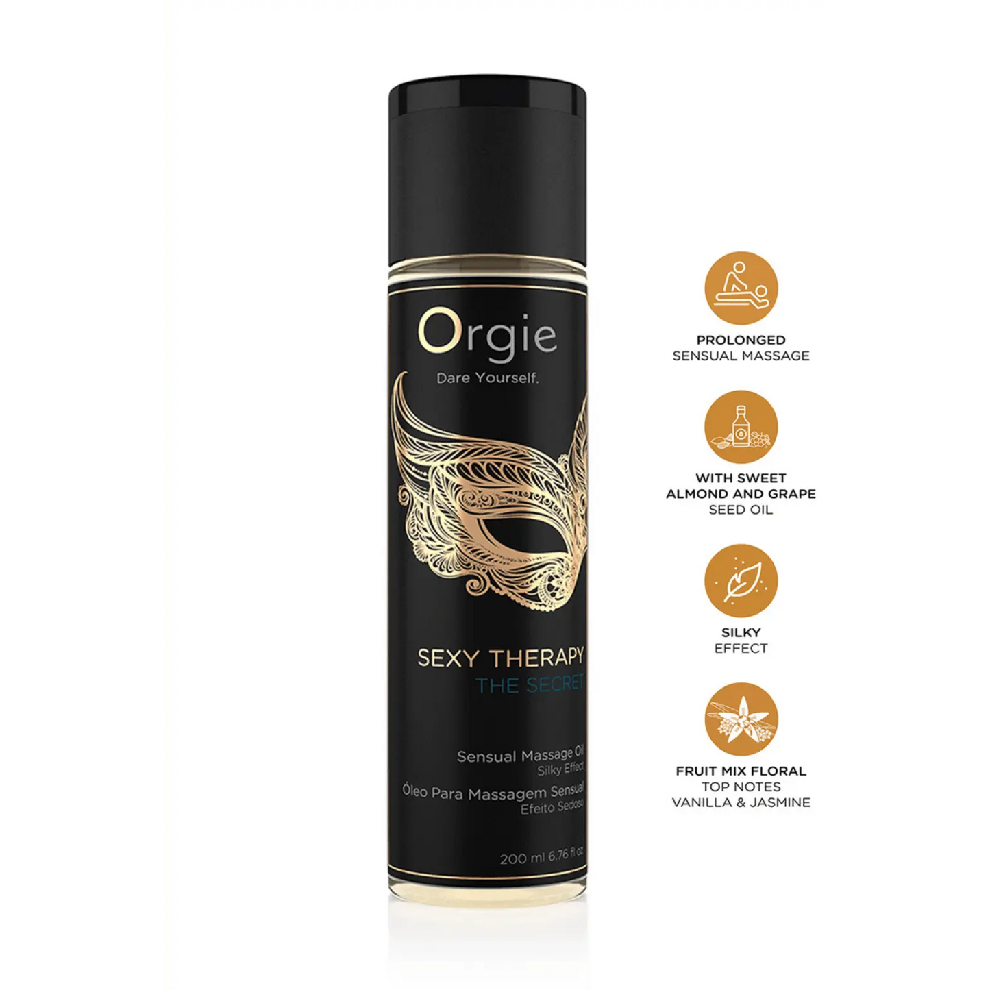 Orgie Sexy Therapy The Secret huile massage érotique haut de gamme 200ml – Oh My God'Z