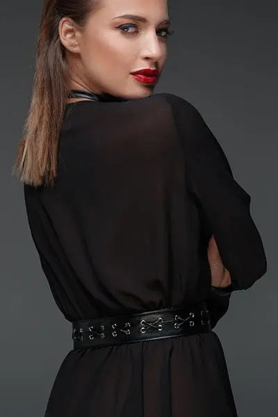 Oh My God'Z - Robe - Mini robe Choker - noir - taille 36 au 46 - femme - sexy - érotique