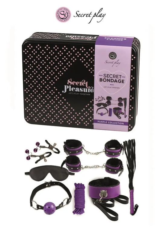 Oh My God'Z - Kit BDSM 8 pièces - menottes - fouet - masque - collier - bondage - corde 