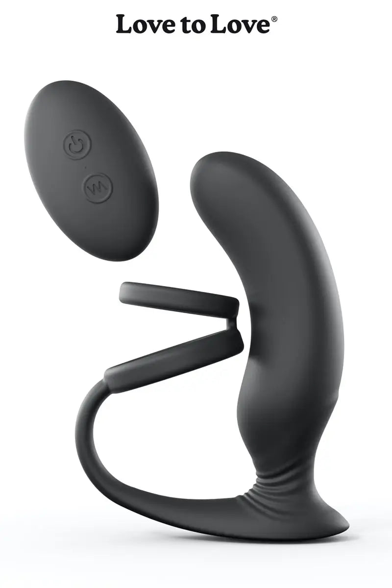Stimulateur de prostate + cockring Double game télécommandé - Love to Love - Oh My God'Z - sextoys