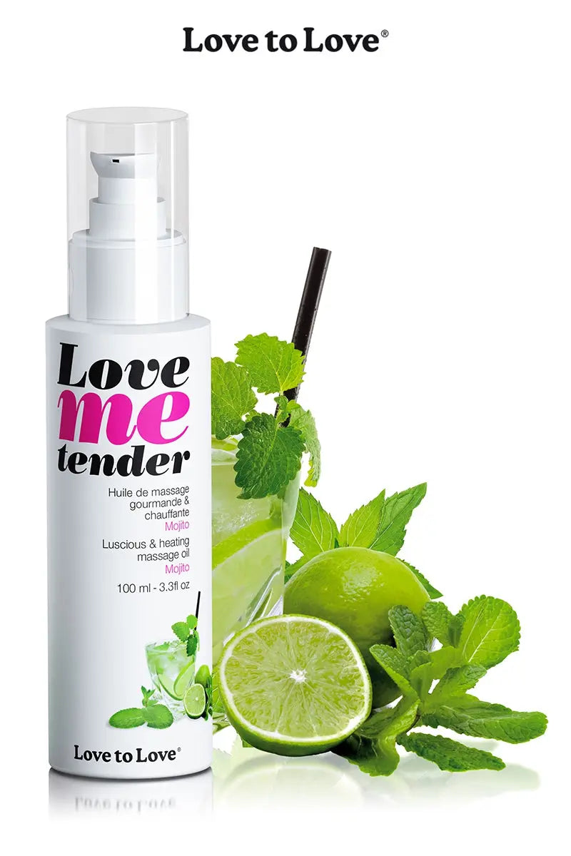 Huile de massage 100ml - Love to Love - Oh My God'Z - sextoys - fraise - mojito - vanille - noix de coco -barbe à papa