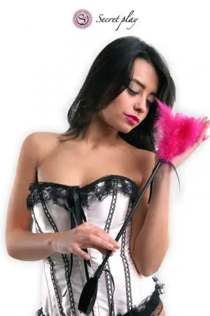 Oh My God'Z - Cravache et plumeau fuchsia - Secret Play - bdsm