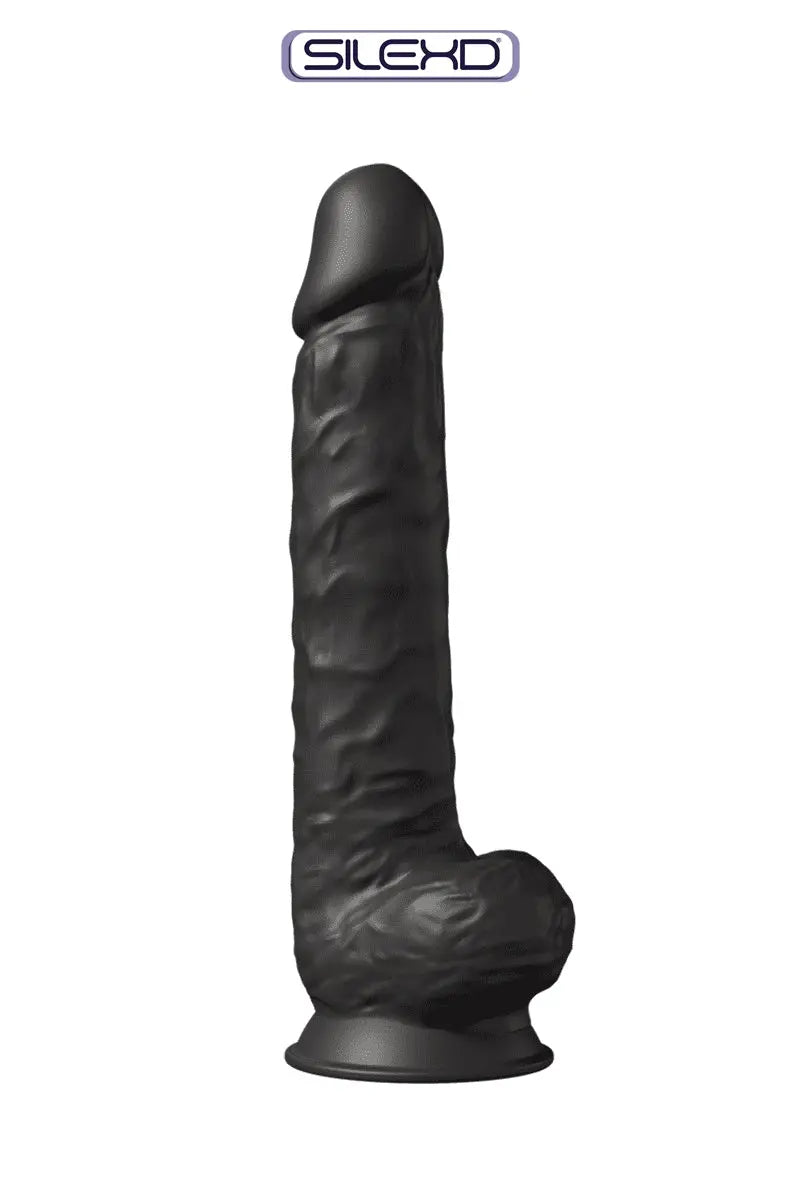 Oh My God'Z - Gode XXL double densité 38 x 7 cm - SilexD - rose - noir - chair - godemiché
