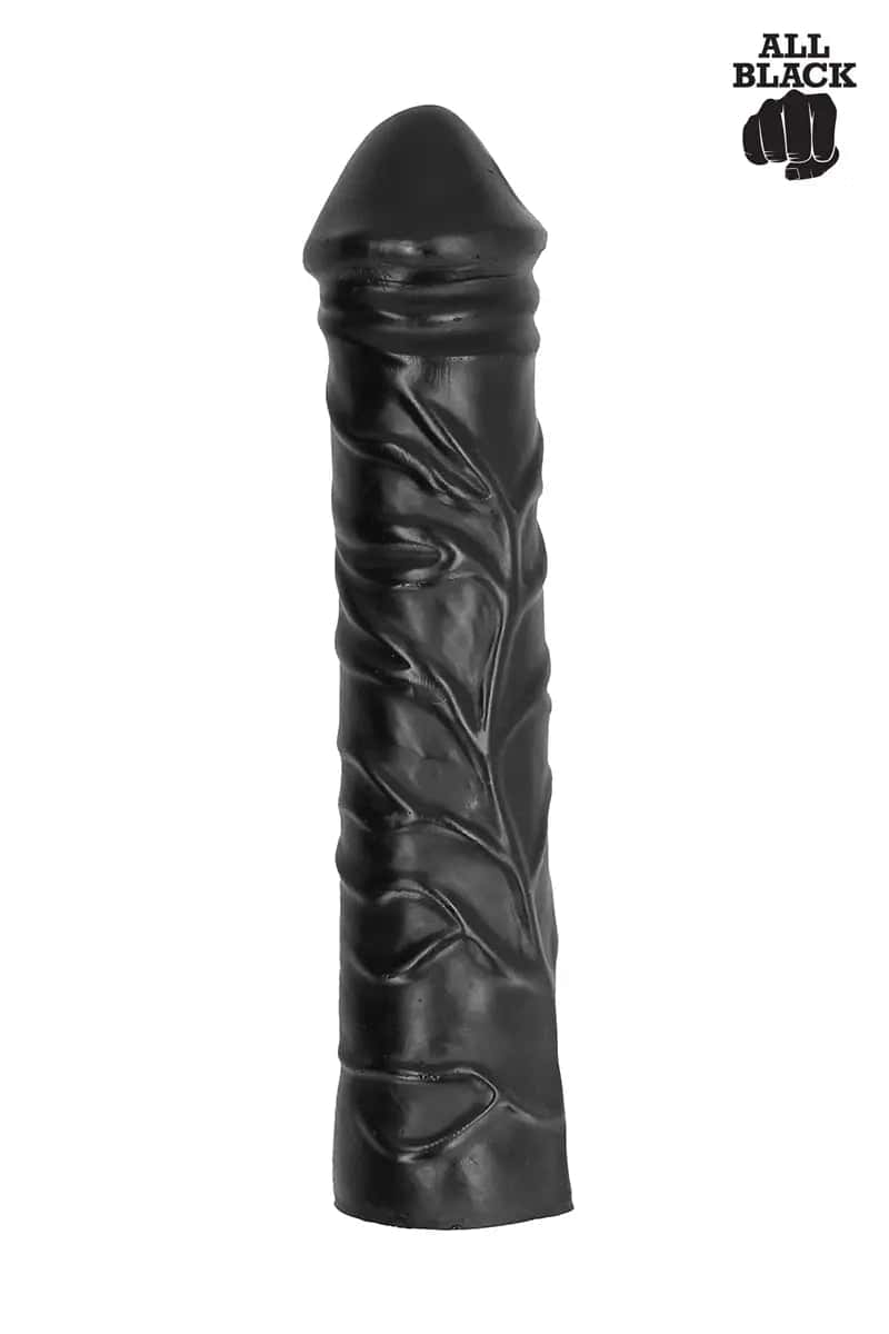 Oh My God'Z - Gode XXL 33x6,5cm - All Black - bdsm - godemiché 