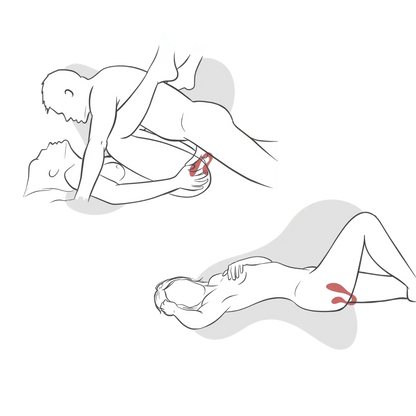 Illustration positions et utilisation du stimulateur connecté Couple Secrets II – Oh My God’Z
