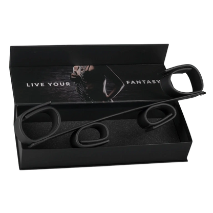 Barre d’écartement Easytoys Fetish Collection, finition cuir synthétique et rivets – Oh My God’Z