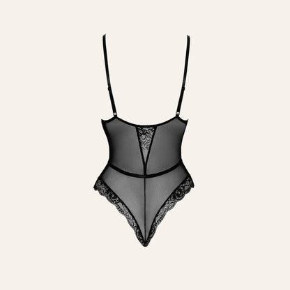 Le body First Kiss 248 de Kissable vu de dos, exposant sa coupe flatteuse et ses bretelles ajustables. Une exclusivité disponible chez Oh My God'Z pour sublimer vos soirées.