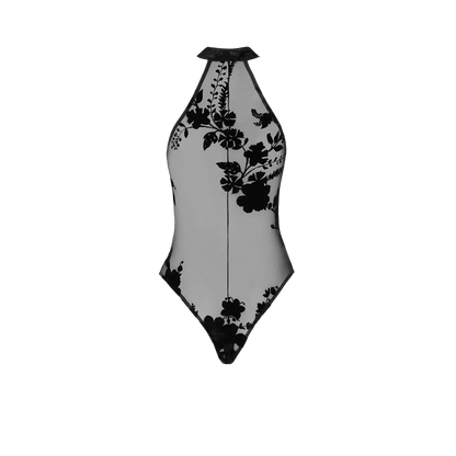 Lingerie sensuelle Ego F314 avec zip et motifs floraux – Oh My God’Z