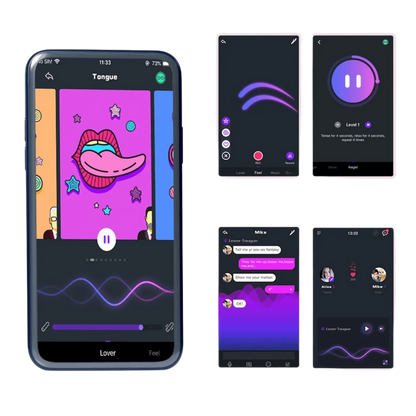 Application mobile intuitive pour le contrôle des boules de Kegel vibrantes Crystal Duo, disponible chez Oh My God'Z, offrant des modes de vibrations variés pour une expérience pelvienne personnalisée et interactive.