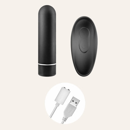 Bullet télécommandé My Duke accompagné de son chargeur magnétique USB, un sextoy haut de gamme Black Empire disponible chez Oh My God'Z, conçu pour des moments de plaisir raffinés et sans interruption.