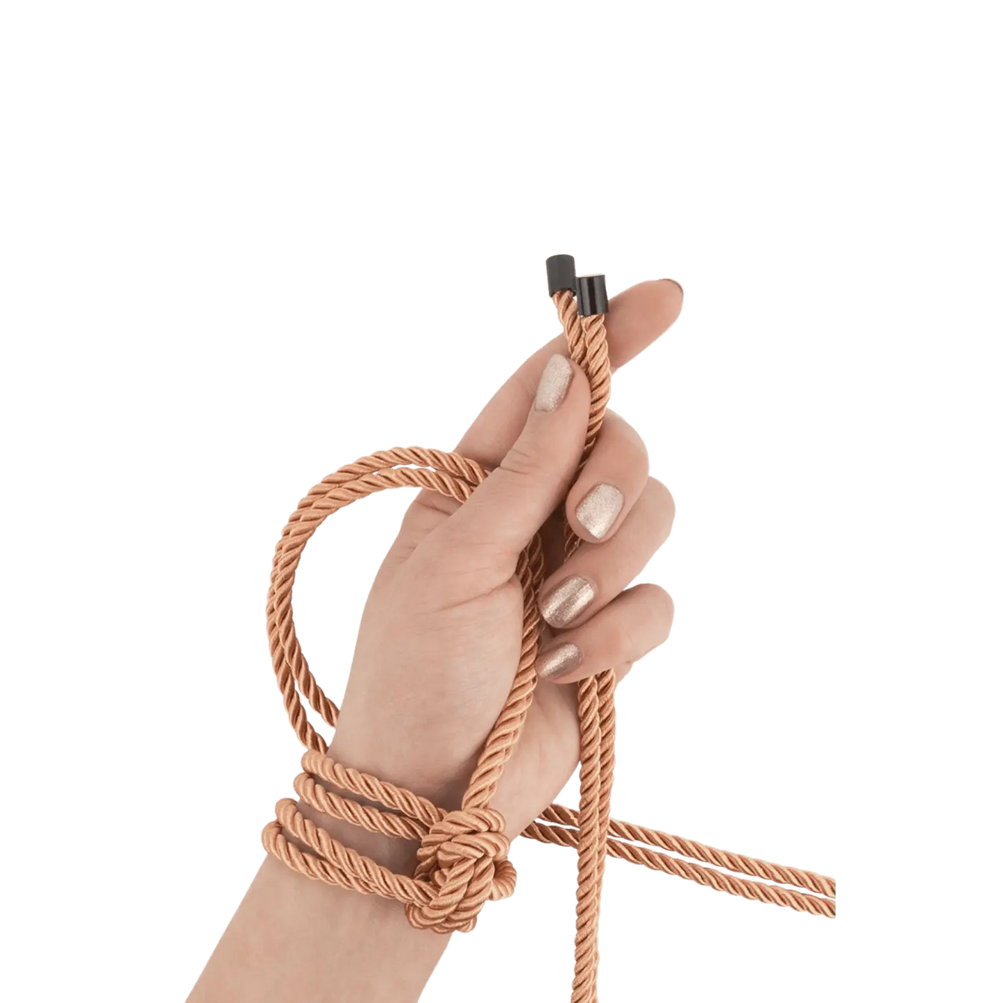 Main attachée avec corde satinée Rosy Gold – Expérience sensorielle et confort Oh My God’Z
