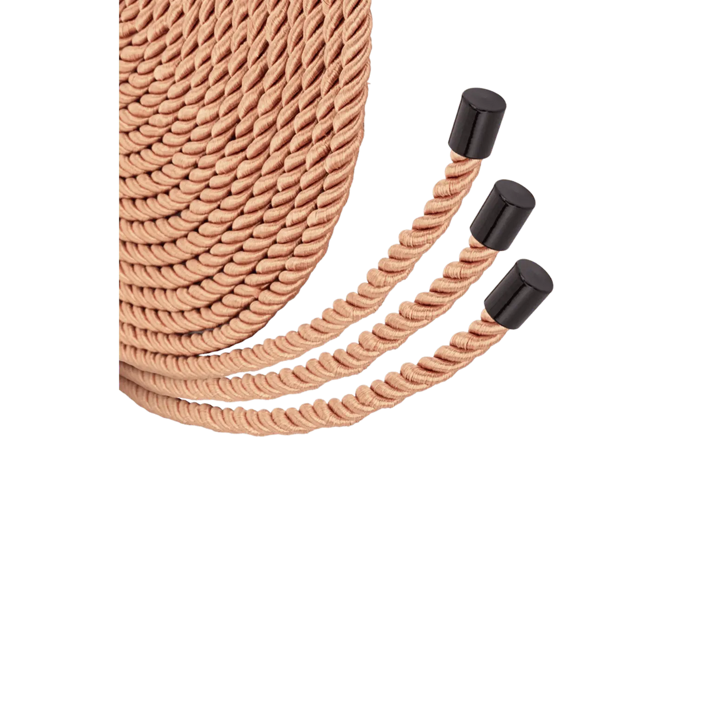Détail des finitions cordes Rosy Gold – Qualité luxe et douceur pour vos liens Oh My God’Z