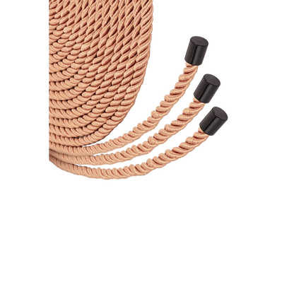 Détail des finitions cordes Rosy Gold – Qualité luxe et douceur pour vos liens Oh My God’Z