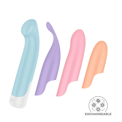 Variez les plaisirs avec le coffret Playful Four de Satisfyer, proposé par Oh My God'Z. Ce kit inclut un mini vibromasseur puissant et quatre embouts en silicone doux, parfaits pour une stimulation sur-mesure du clitoris et du point G.