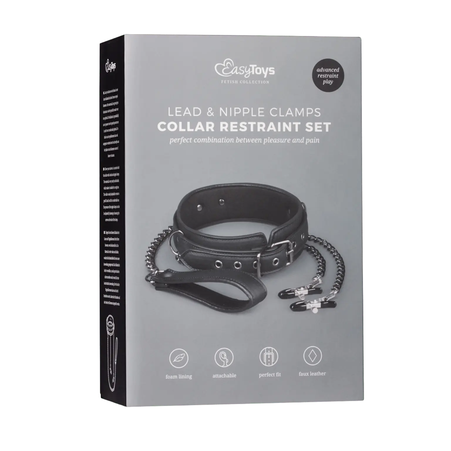 Boîte collier cuir chaînes de seins EasyToys – Oh My God’Z