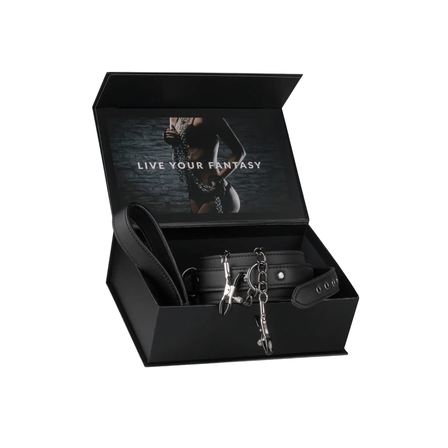 Coffret collier cuir chaînes de seins EasyToys – Oh My God’Z