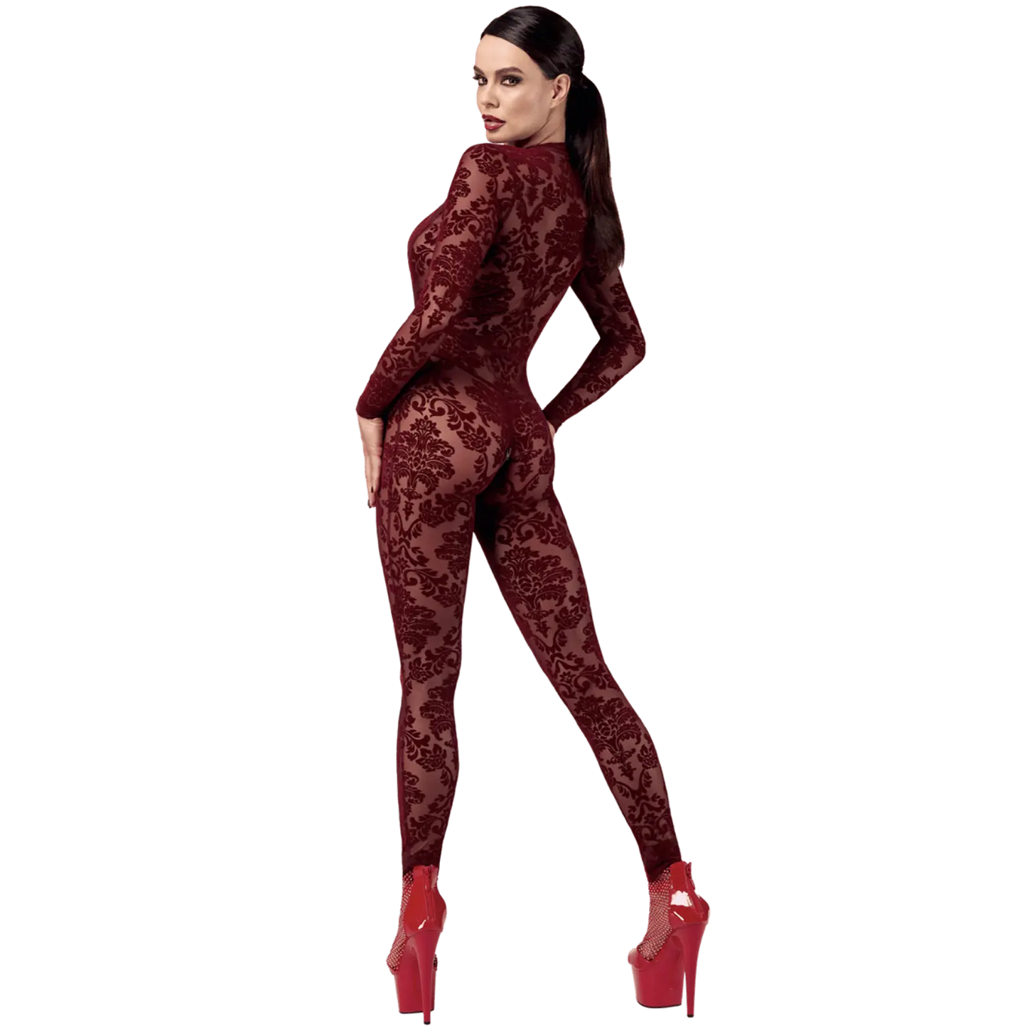 Combinaison glamour dos nu Kink Royal F382 Noir Handmade – Oh My God’Z