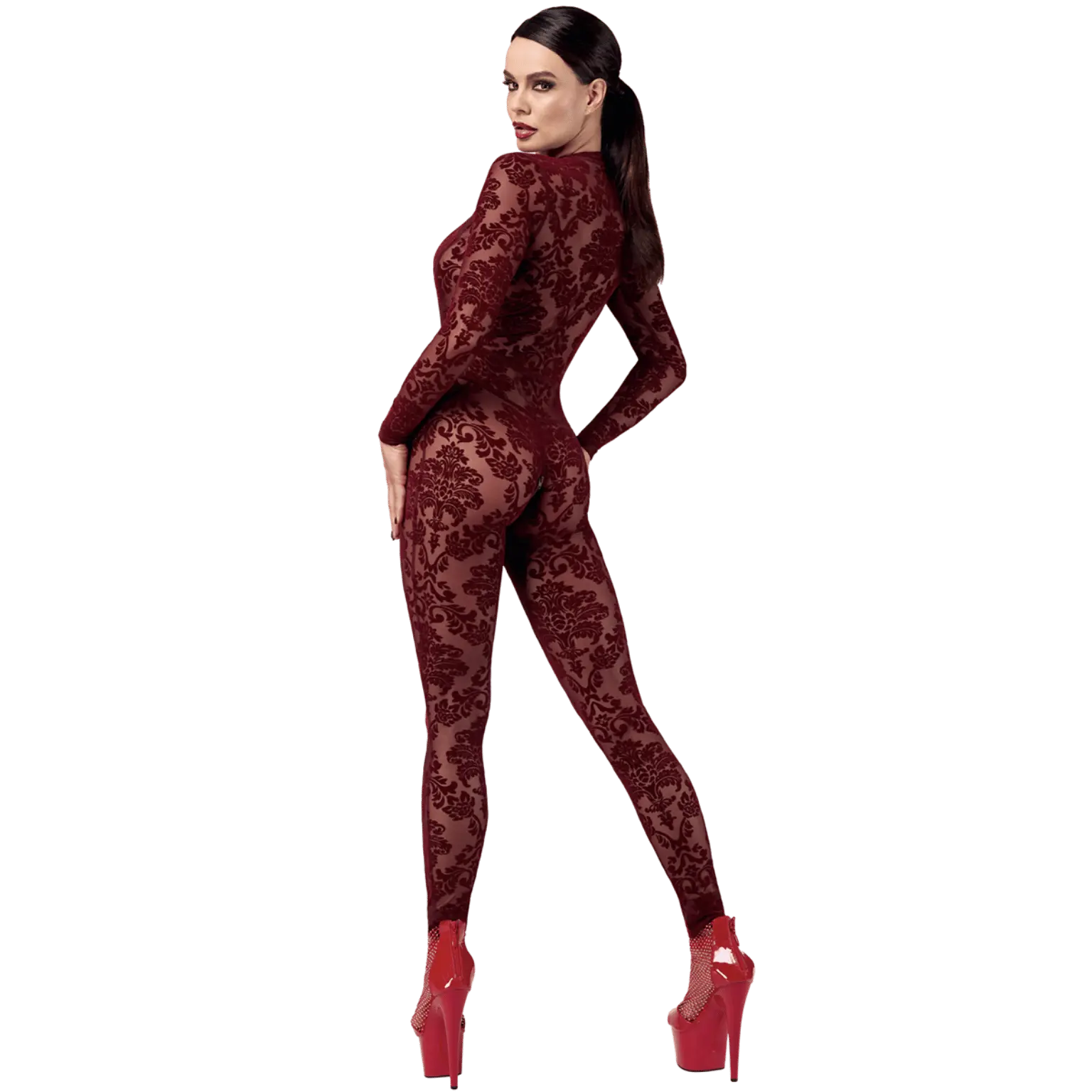 Combinaison glamour dos nu Kink Royal F382 Noir Handmade – Oh My God’Z