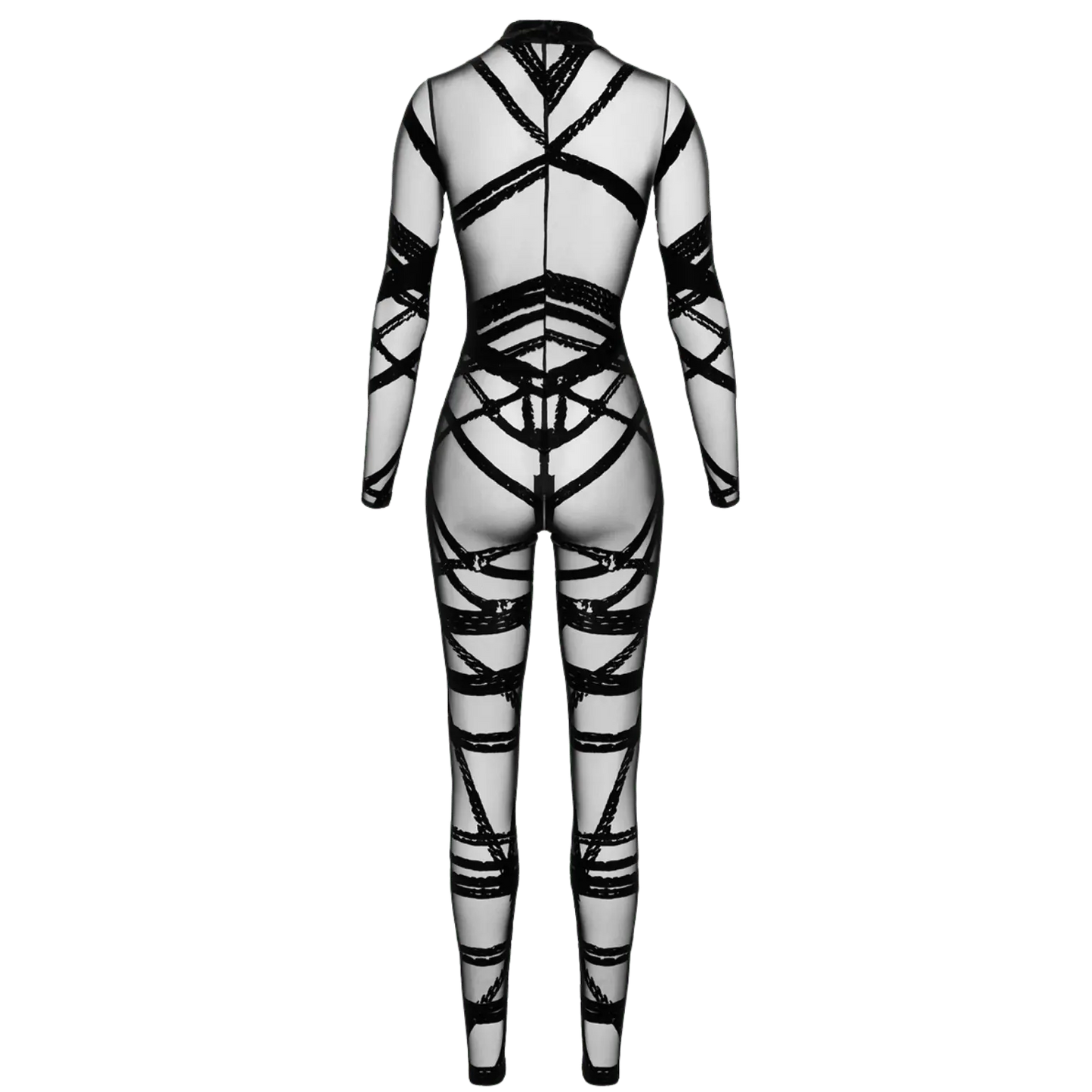 Tenue moulante sexy en tulle et velours effet bondage – Oh My God’Z