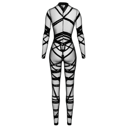 Tenue moulante sexy en tulle et velours effet bondage – Oh My God’Z