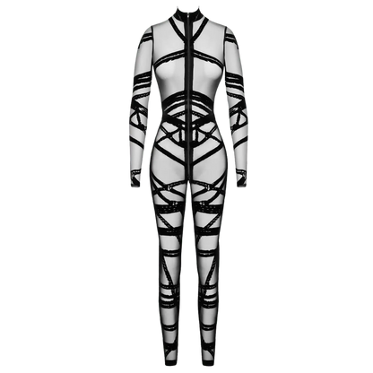 Combinaison intégrale noire à manches longues et fermeture zippée – Noir Handmade