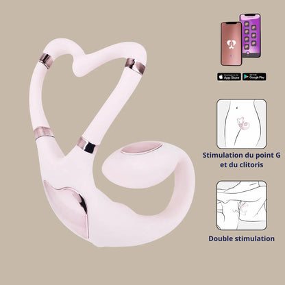 Double stimulateur connecté Venus, compatible avec une application mobile pour un contrôle précis. Idéal pour la double stimulation, disponible dans la boutique Oh My God'Z.