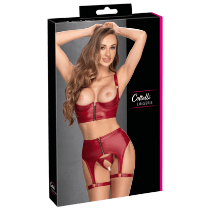 Coffret lingerie Cottelli ensemble rouge – Tenue de nuit sensuelle et chic Oh My God’Z