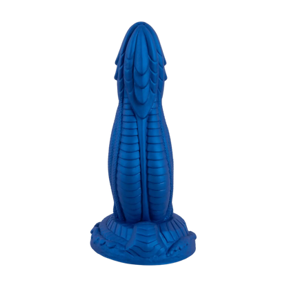 Vue arrière du gode Symbiont Tease – Beasty Cocks, une exclusivité Oh My God'Z. Ce sextoy fantasy en silicone haut de gamme présente une texture reptilienne détaillée et une base sculptée pour un plaisir intense et immersif.