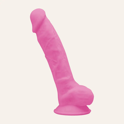 Gode réaliste phosphorescent clair SilexD The Original Model 1, design anatomique avec ventouse, sextoy haut de gamme en silicone vendu chez Oh My God'Z.