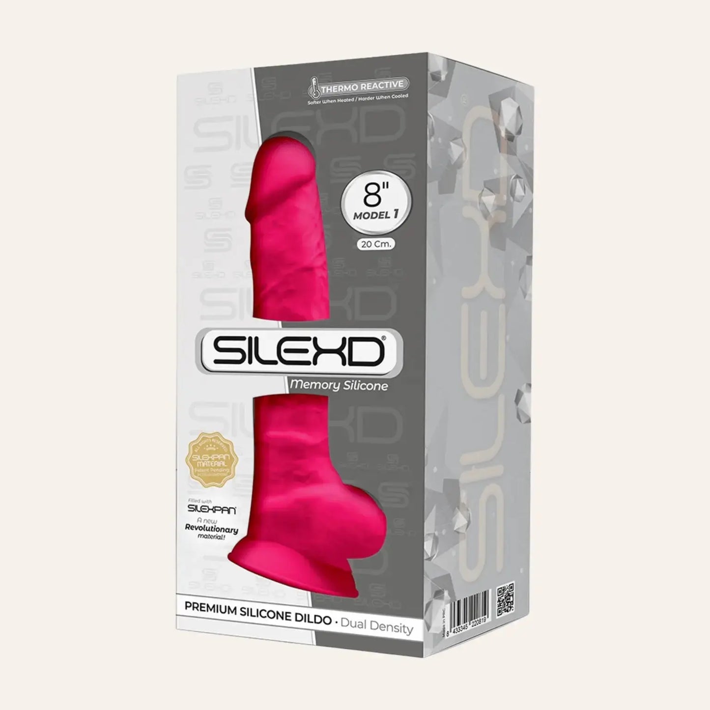 Emballage du gode réaliste SilexD The Original Model 1 en version rose, sextoy premium en silicone double densité, disponible chez Oh My God'Z.