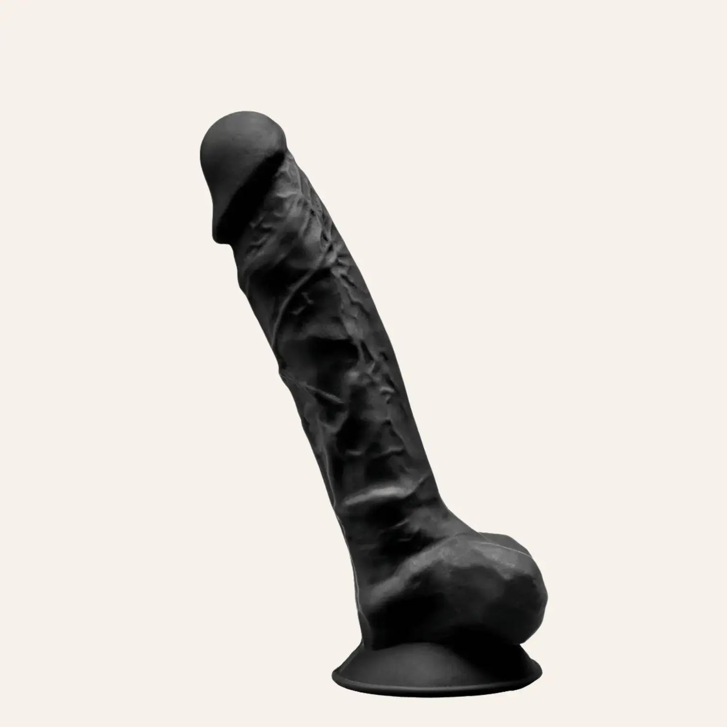 Gode réaliste noir SilexD The Original Model 1 avec texture veineuse et ventouse puissante, sextoy haut de gamme en silicone à mémoire de forme, proposé par Oh My God'Z.