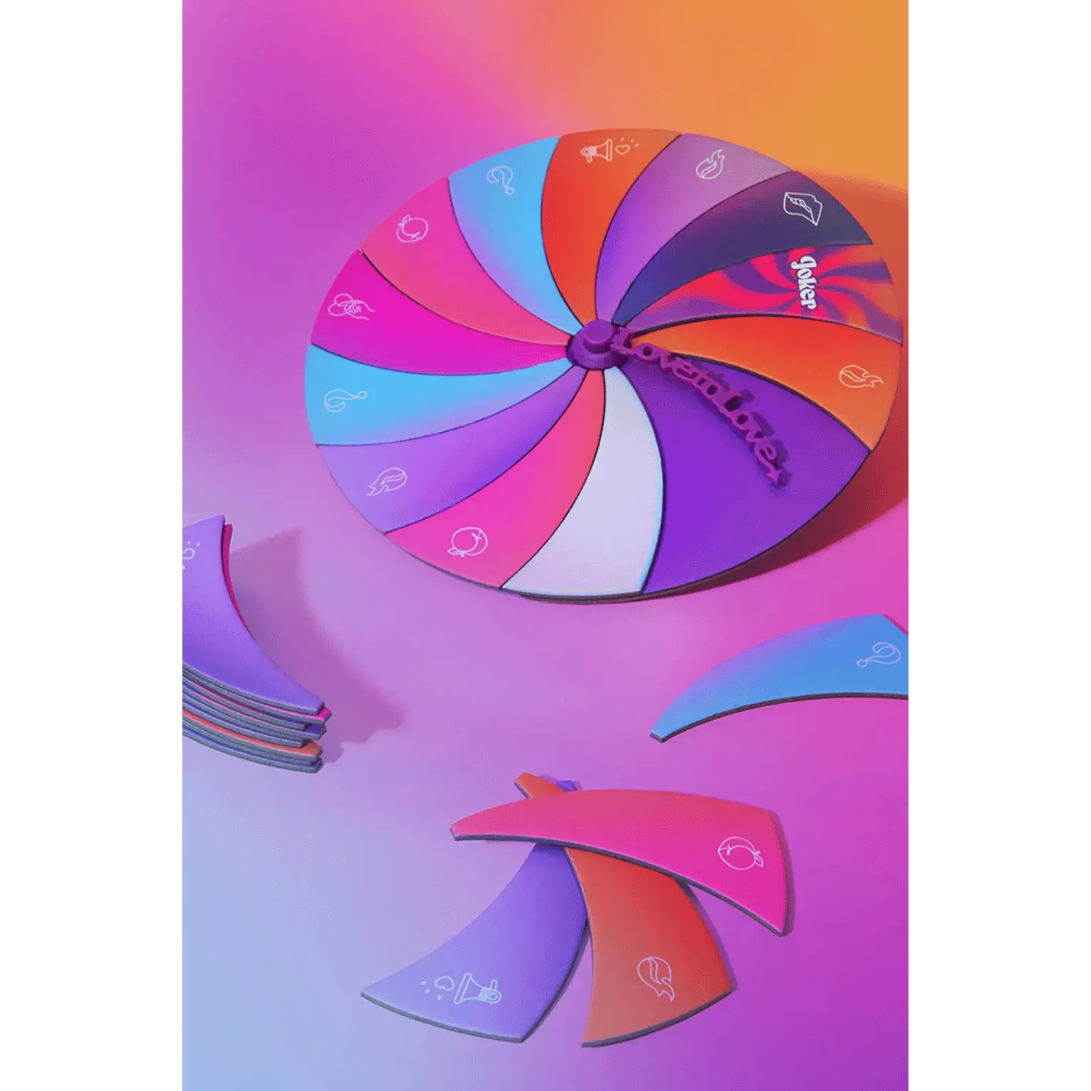 Roue colorée du jeu érotique Spin Me Round Love To Love - Oh My God’Z
