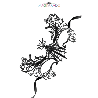 Masque de bal en broderie fine noire, style gothique et élégant – Oh My God’Z