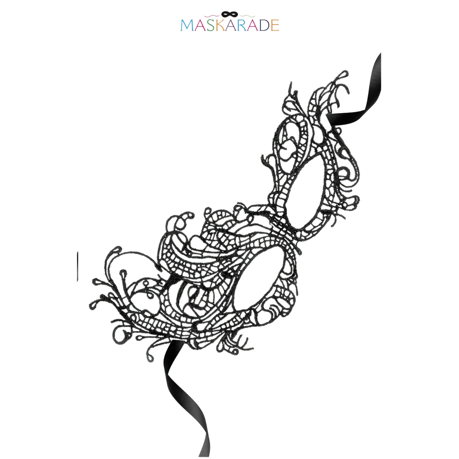 Masque de bal en broderie noire ajourée, élégant et sensuel – Oh My God’Z