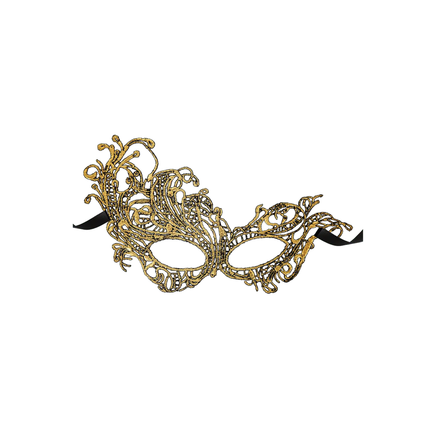 Loup doré ajouré en dentelle baroque – Maskarade