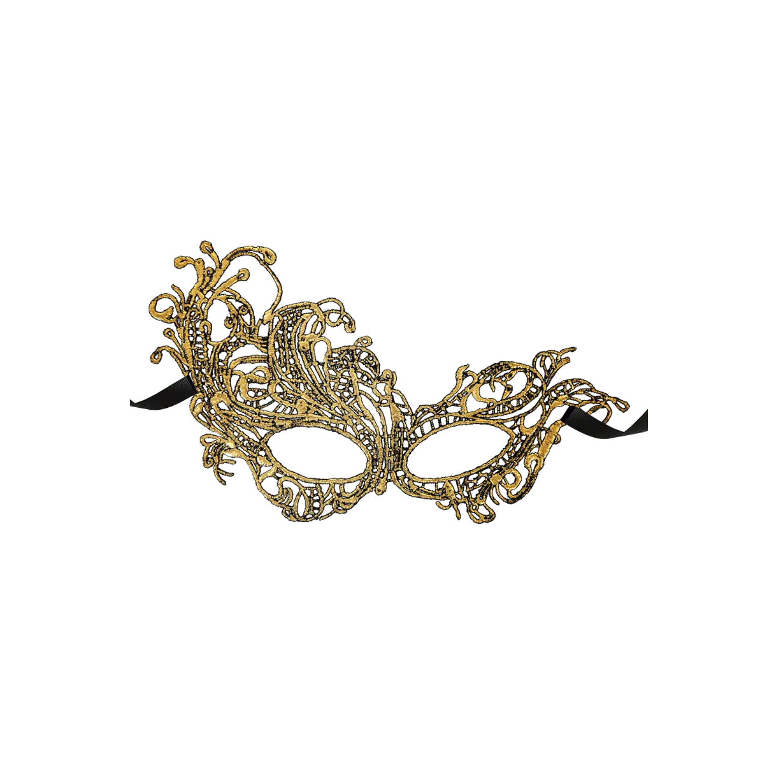 Loup doré ajouré en dentelle baroque – Maskarade