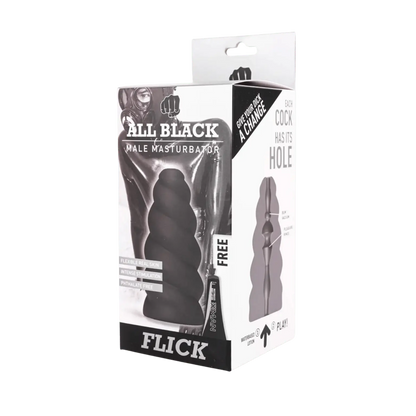 Emballage luxe du Masturbateur Flick All Black – Oh My God'Z