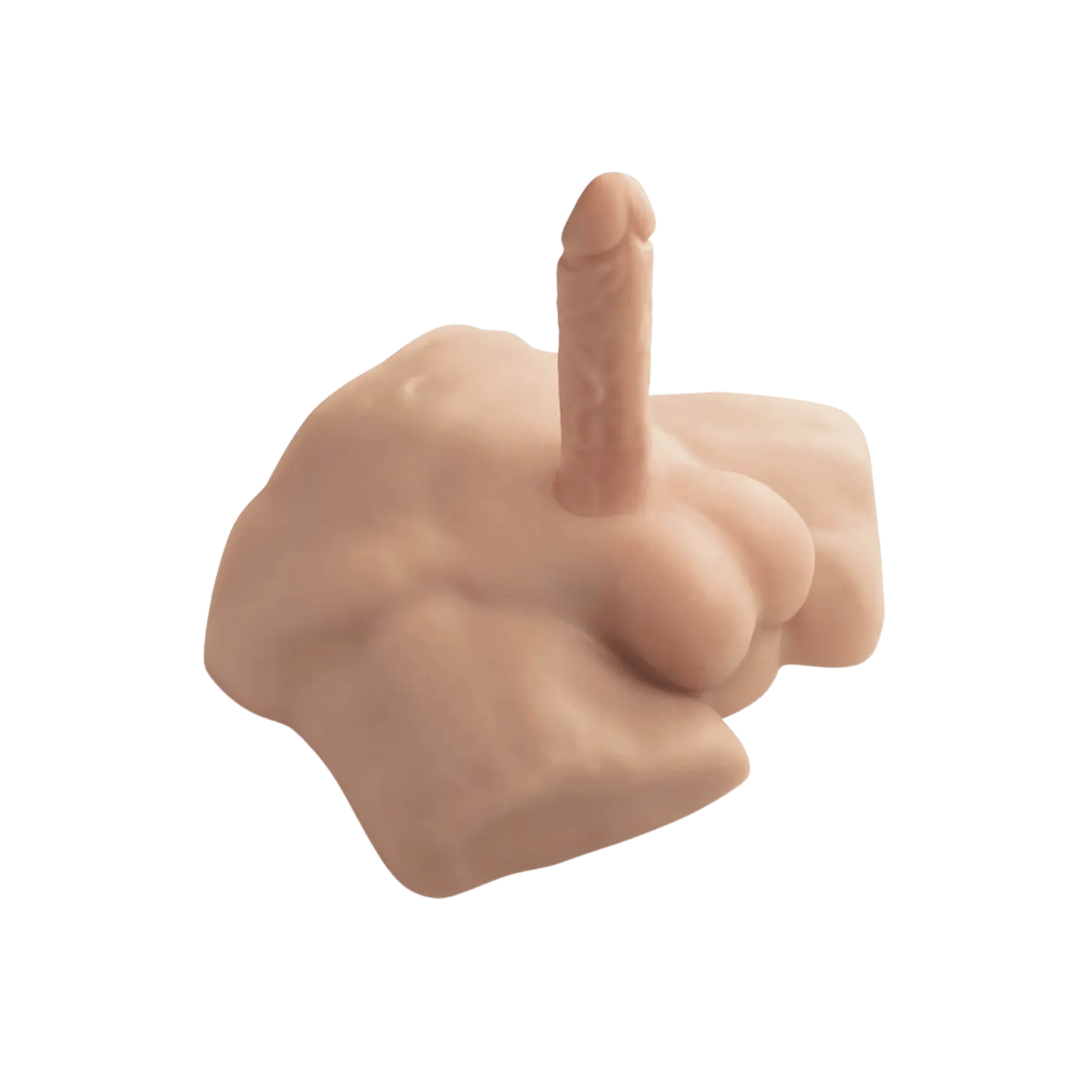 Vue oblique du masturbateur Apollo S Male Torso de SilexD, avec son pénis réaliste monté. Ce sextoy pour homme, vendu chez Oh My God’Z, combine design anatomique et technologie de silicone liquide pour une immersion sensorielle extrême.