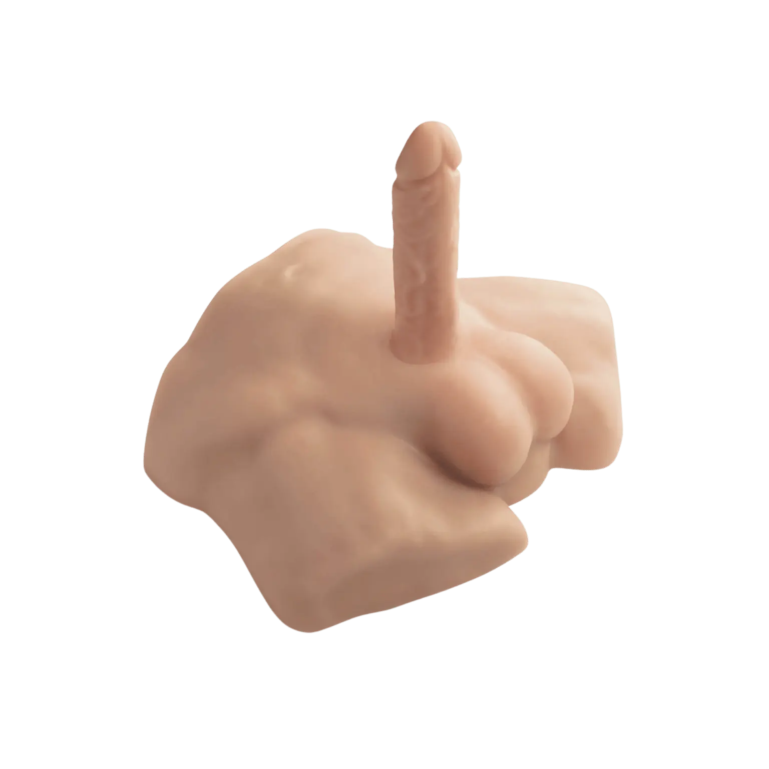 Vue oblique du masturbateur Apollo S Male Torso de SilexD, avec son pénis réaliste monté. Ce sextoy pour homme, vendu chez Oh My God’Z, combine design anatomique et technologie de silicone liquide pour une immersion sensorielle extrême.