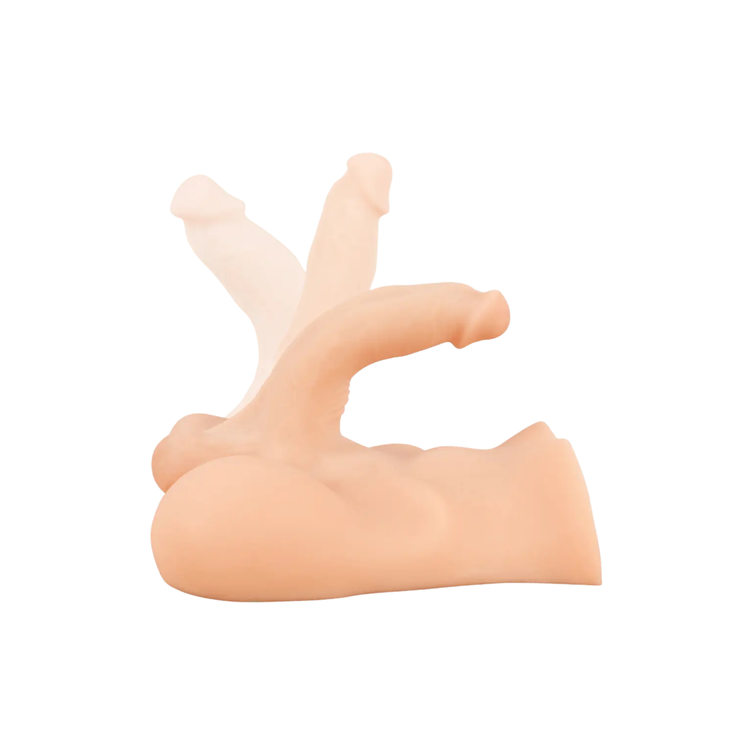 Masturbateur masculin Deluxe Man 02 par Realistixxx en silicone haut de gamme, pénis souple et réaliste en position flexible – sextoy premium vendu chez Oh My God'Z.