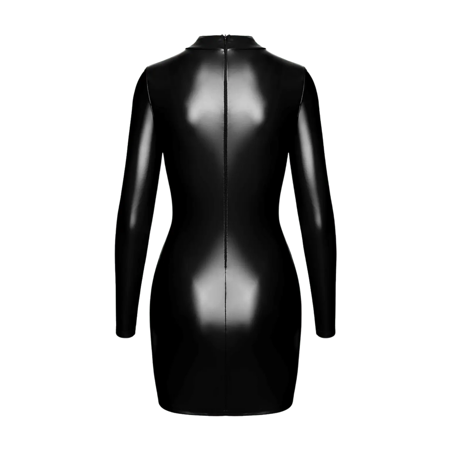 Robe courte sensuelle à col montant et découpe audacieuse – Oh My God’Z