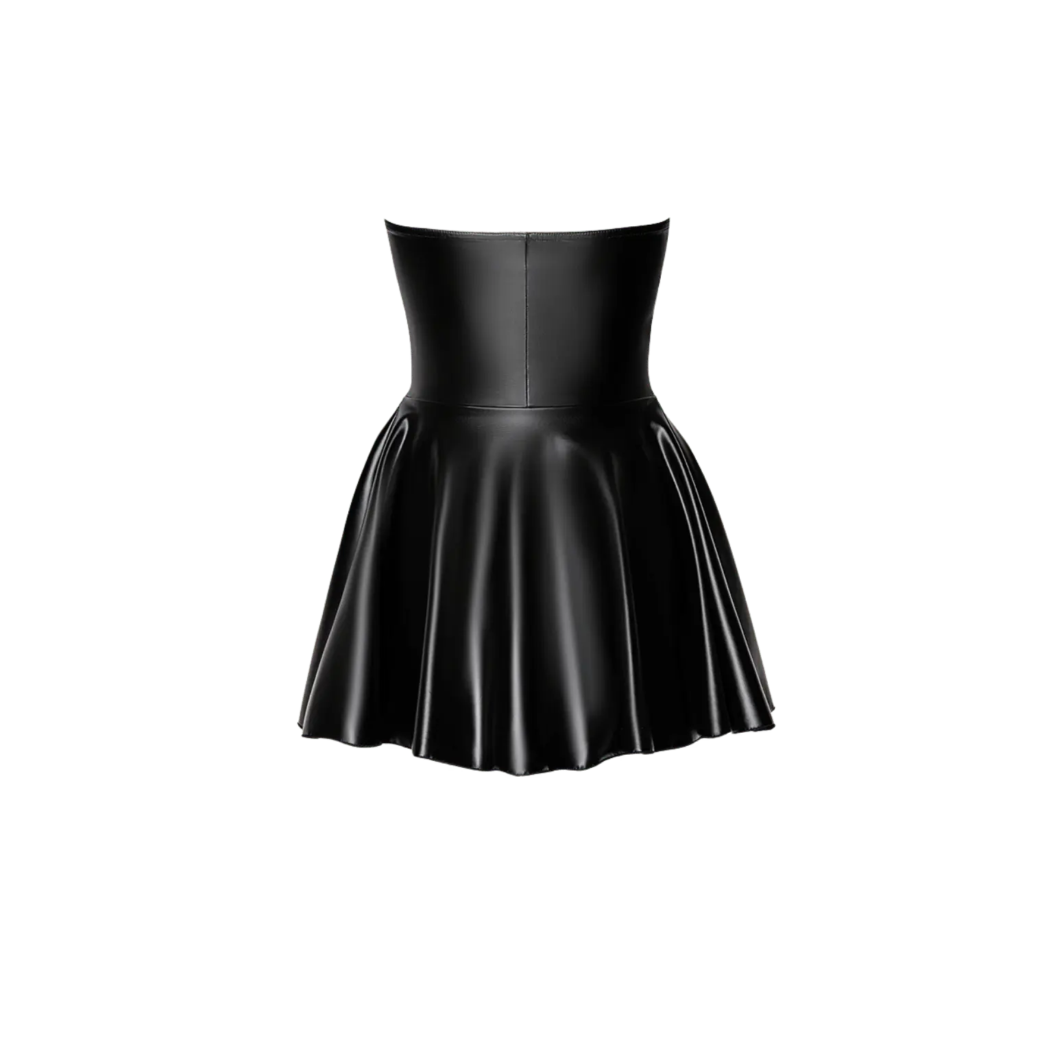 Mini robe bustier Dreamer F308 effet wetlook noir – Oh My God’Z
