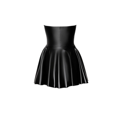 Mini robe bustier Dreamer F308 effet wetlook noir – Oh My God’Z