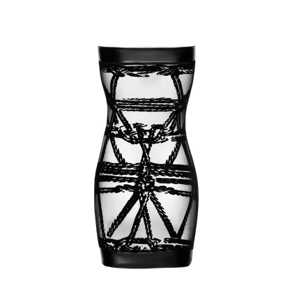 Robe courte bustier noire en résille et vinyle, look bondage chic – Oh My God’Z