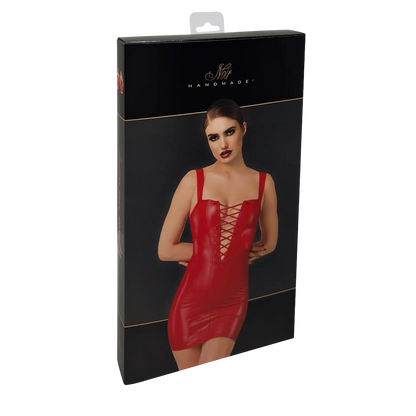 Robe moulante rouge brillante au look audacieux et sensuel – Oh My God’Z