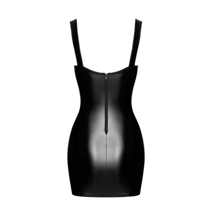 Lingerie sexy Vixen F363 à fermeture zippée dos et laçage poitrine – Noir Handmade
