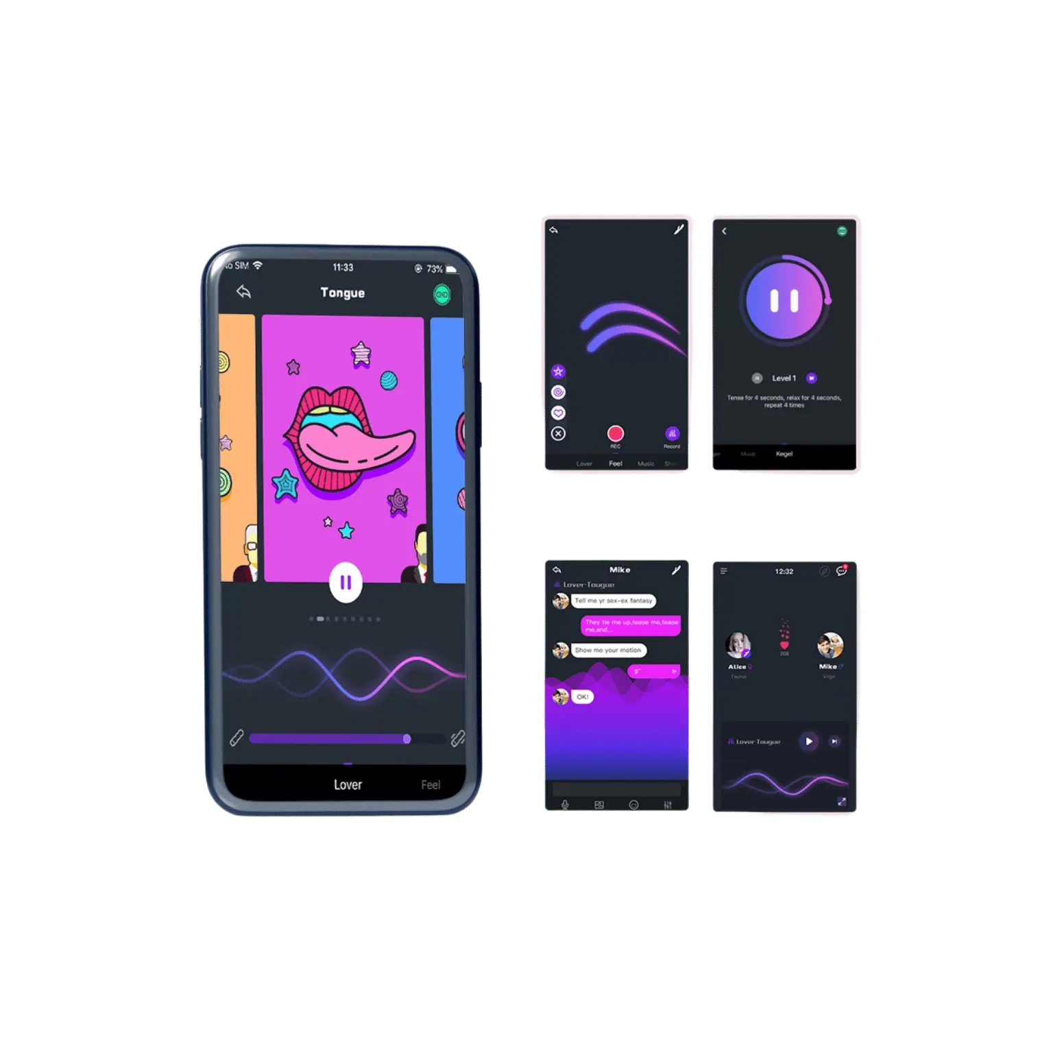 Application mobile Magic Motion pour contrôler l'œuf vibrant connecté Magic Vini, disponible chez Oh My God'Z. Interface intuitive permettant de personnaliser les vibrations et modes via smartphone pour une expérience ludique et interactive.