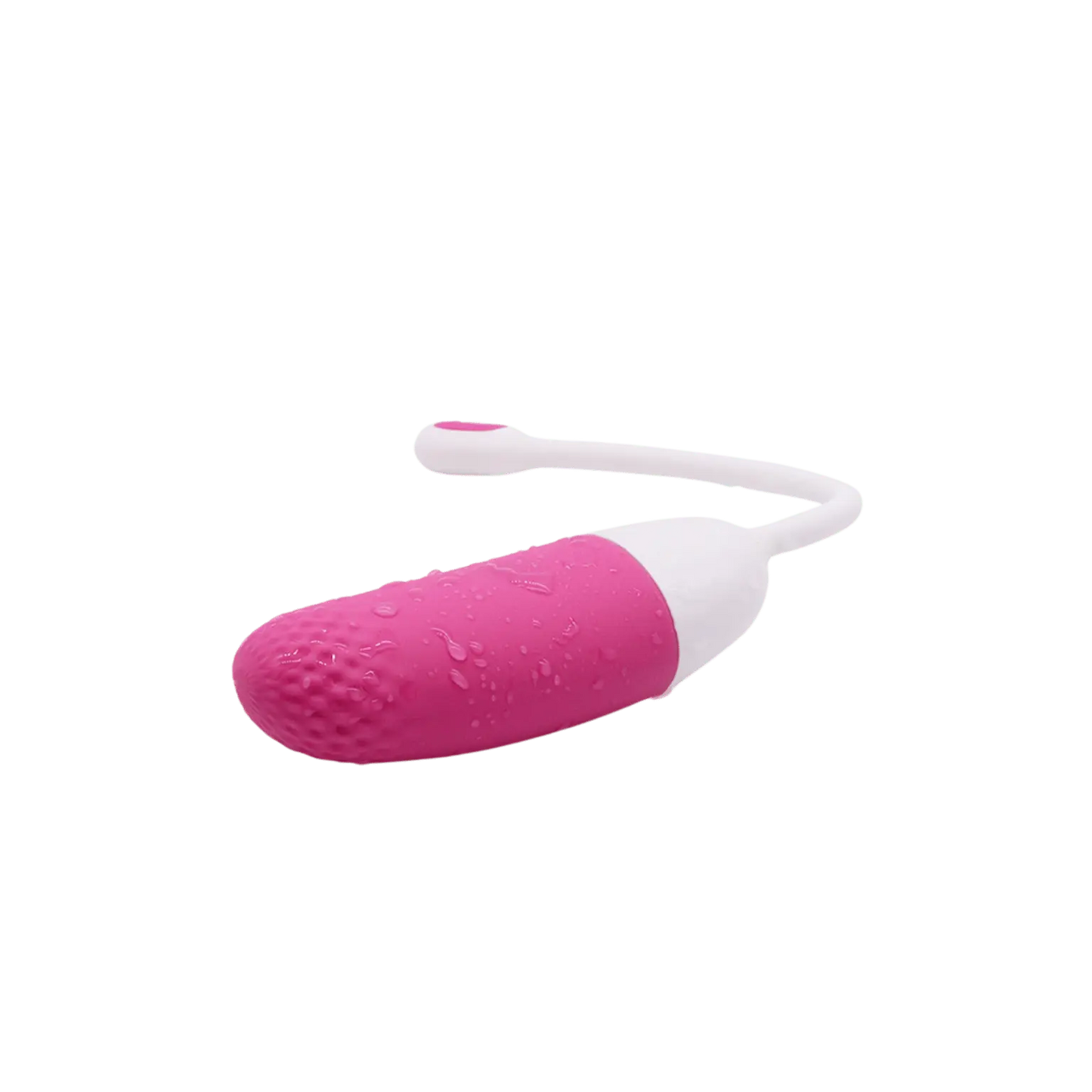 "Œuf vibrant Magic Vini de Magic Motion, en rose et blanc, avec une finition étanche pour des jeux aquatiques, disponible chez Oh My God'Z. Contrôle à distance via l'application pour une expérience personnalisée.